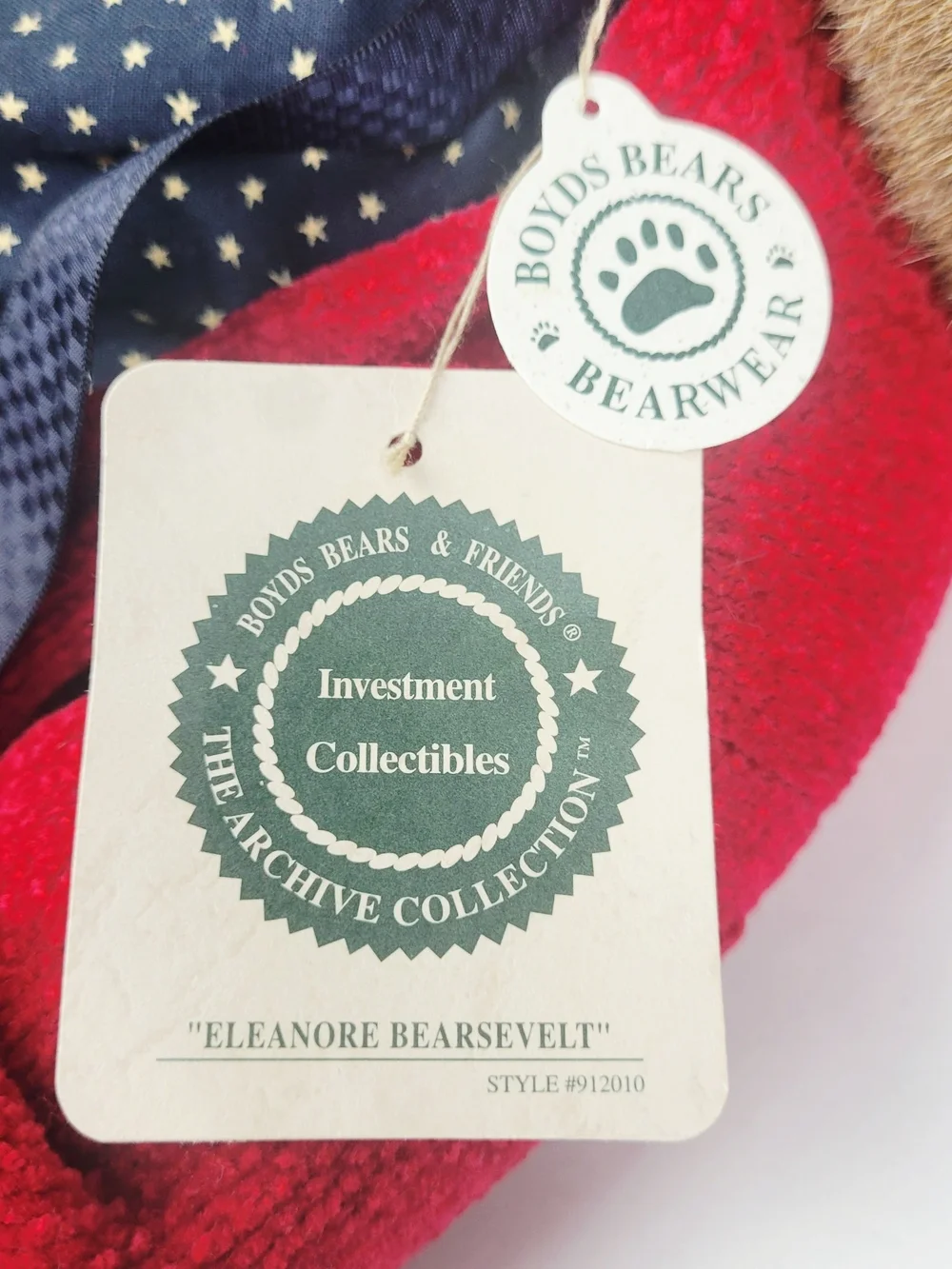 Vtg 2000~Boyds Bears Archive Collection~Eleanore Bearsevelt Plush~Jointed 16